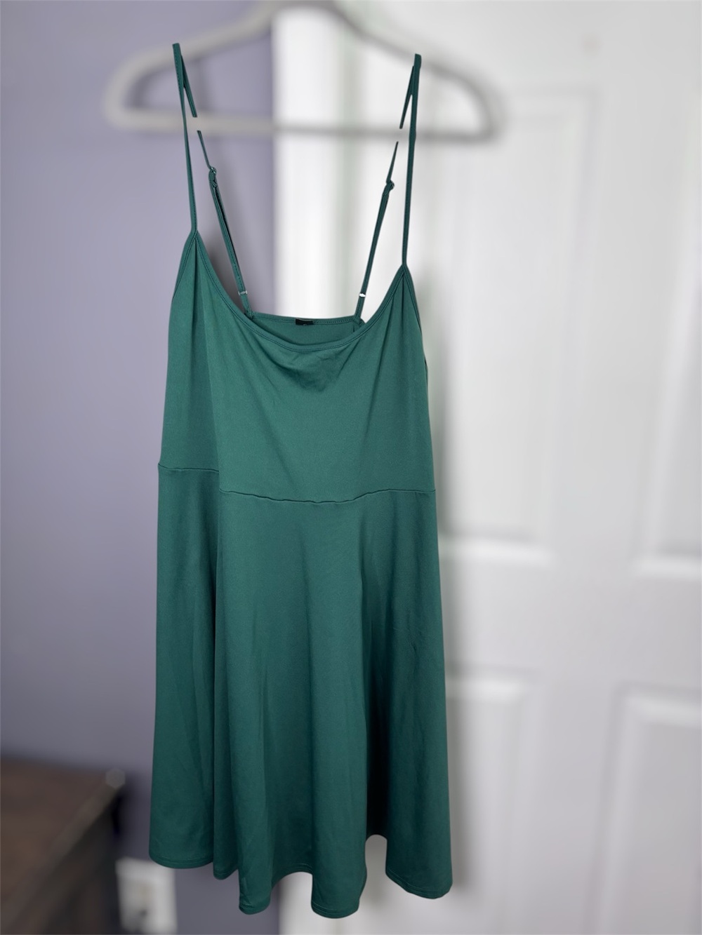 SHEIN Curve Hunter Green Strappy A Line Dress 3X